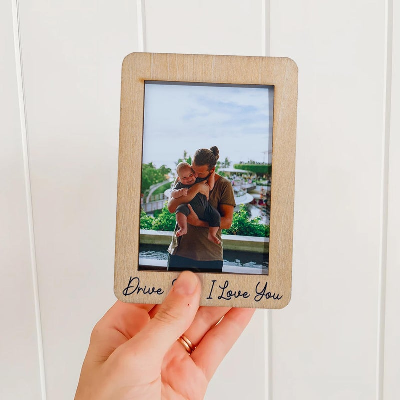 Drive Safe I Love You Photo Car Visor Clip - حامل صور لواقي السيارة لزوج الأب والأم - هدية عيد الأب 2025 - حامل صور بولارويد للسيارات - مشبك صور لأقنعة الشمس للسيارات - هدايا جديدة للسائق - Image 5